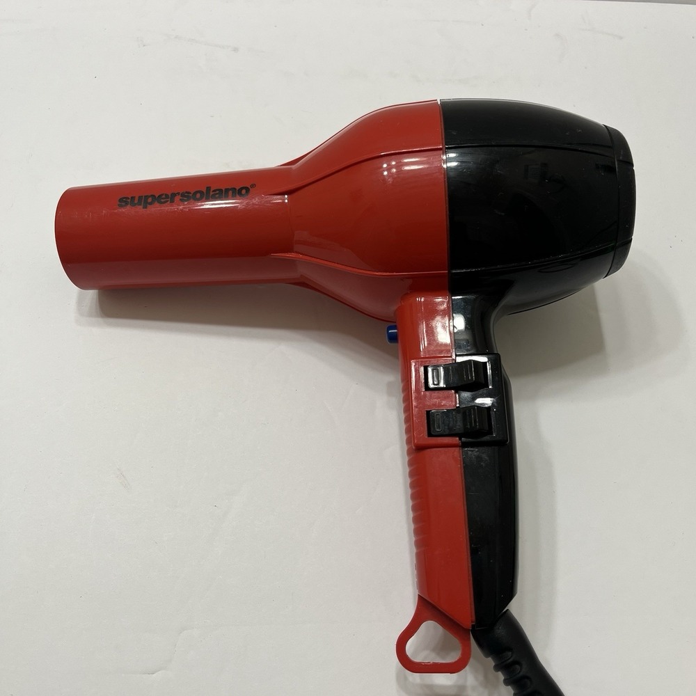 Salono SuperSalono Hair Dryer Italian-Made Motor Red Black 1875-Watt